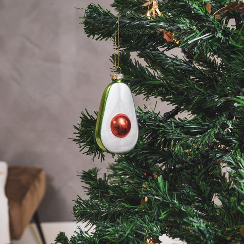 Xmas Hanger - Advocado - Glass - Green - 5,5x4x9,5cm